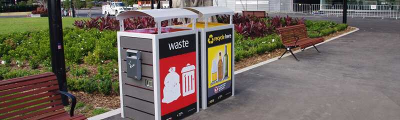 public recycling bins
